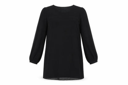 Womens UK Size 10 Atmosphere Black Basic T-Shirt