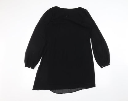 Womens UK Size 10 Atmosphere Black Basic T-Shirt