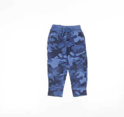 Gap Girls Blue Camouflage  Sweatpants Trousers Size 3 Years