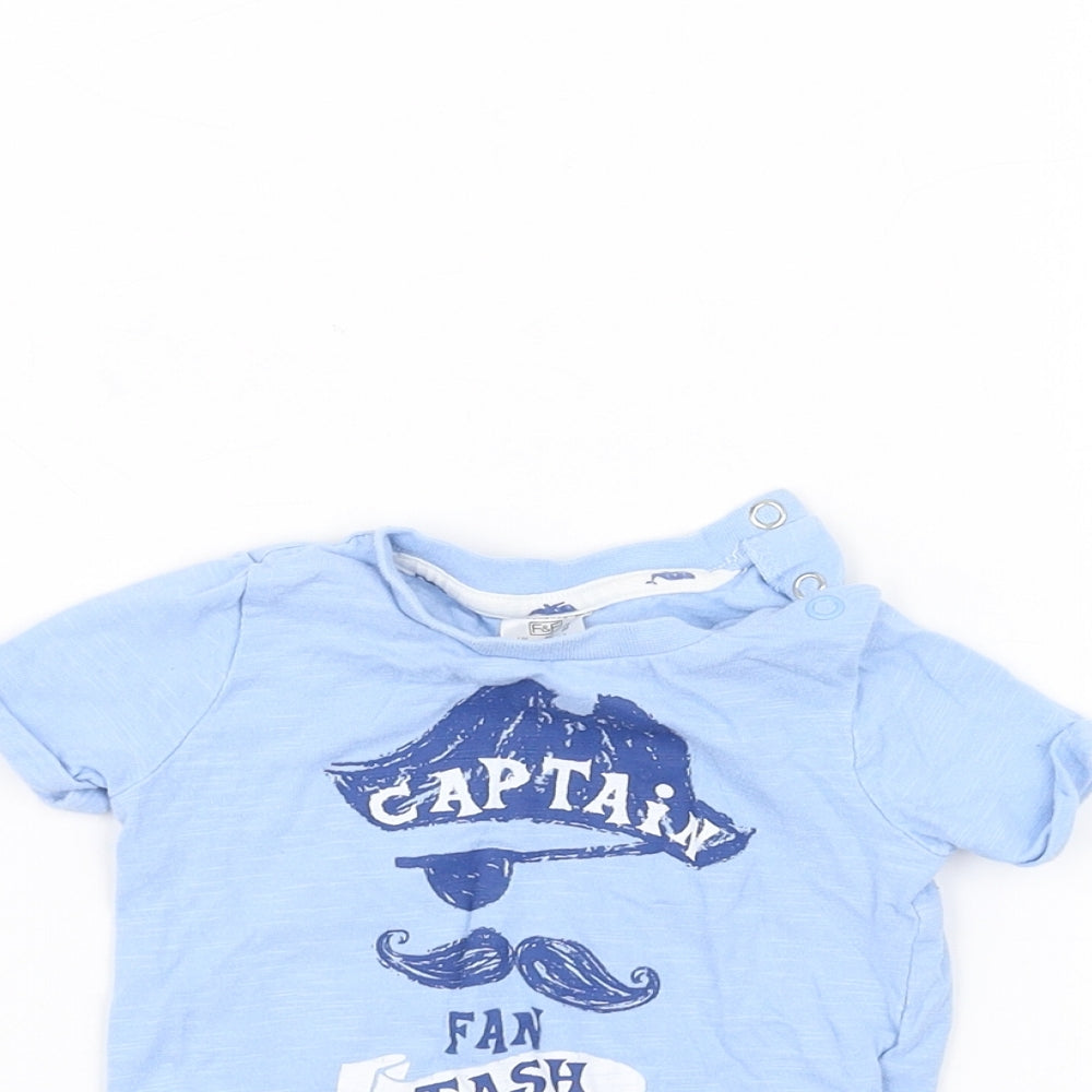 F&F Baby Blue   Basic T-Shirt Size 0-3 Months