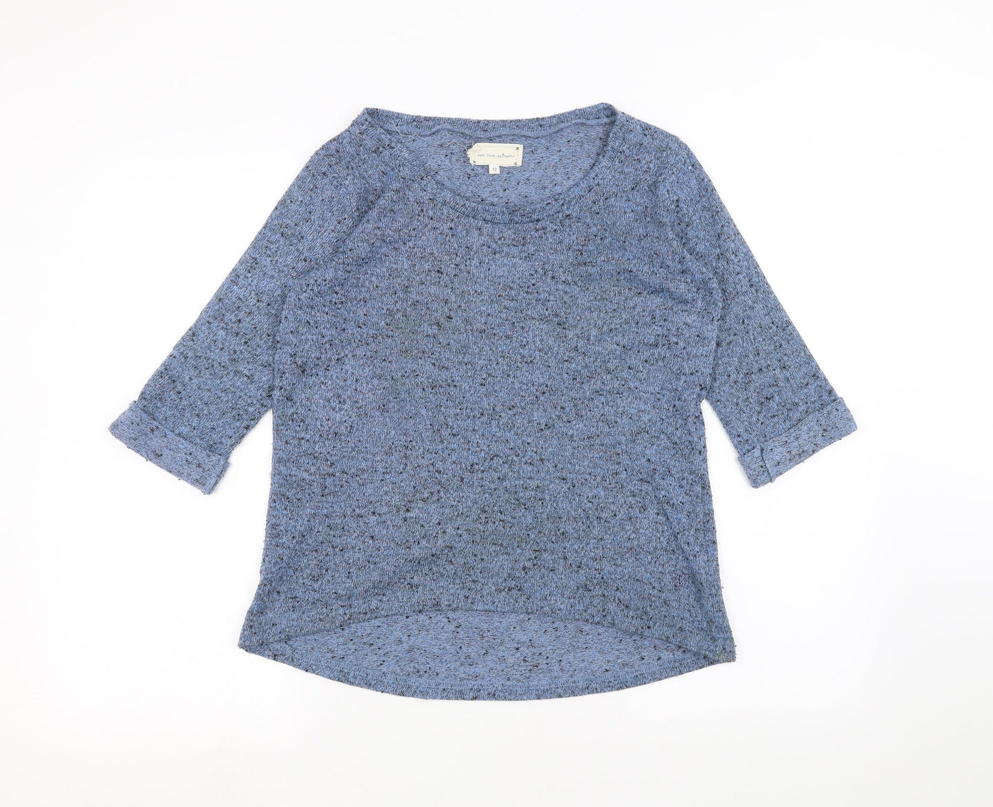 Womens UK Size 12 New Look Blue Basic T-Shirt
