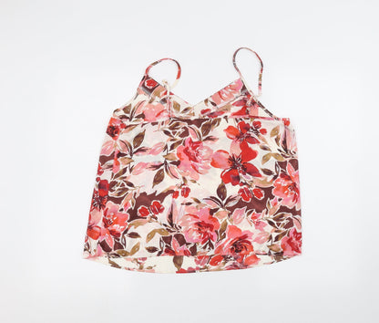 Primark Womens White Floral  Basic Blouse Size M