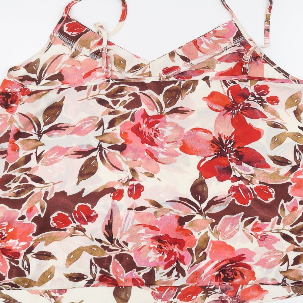 Primark Womens White Floral  Basic Blouse Size M