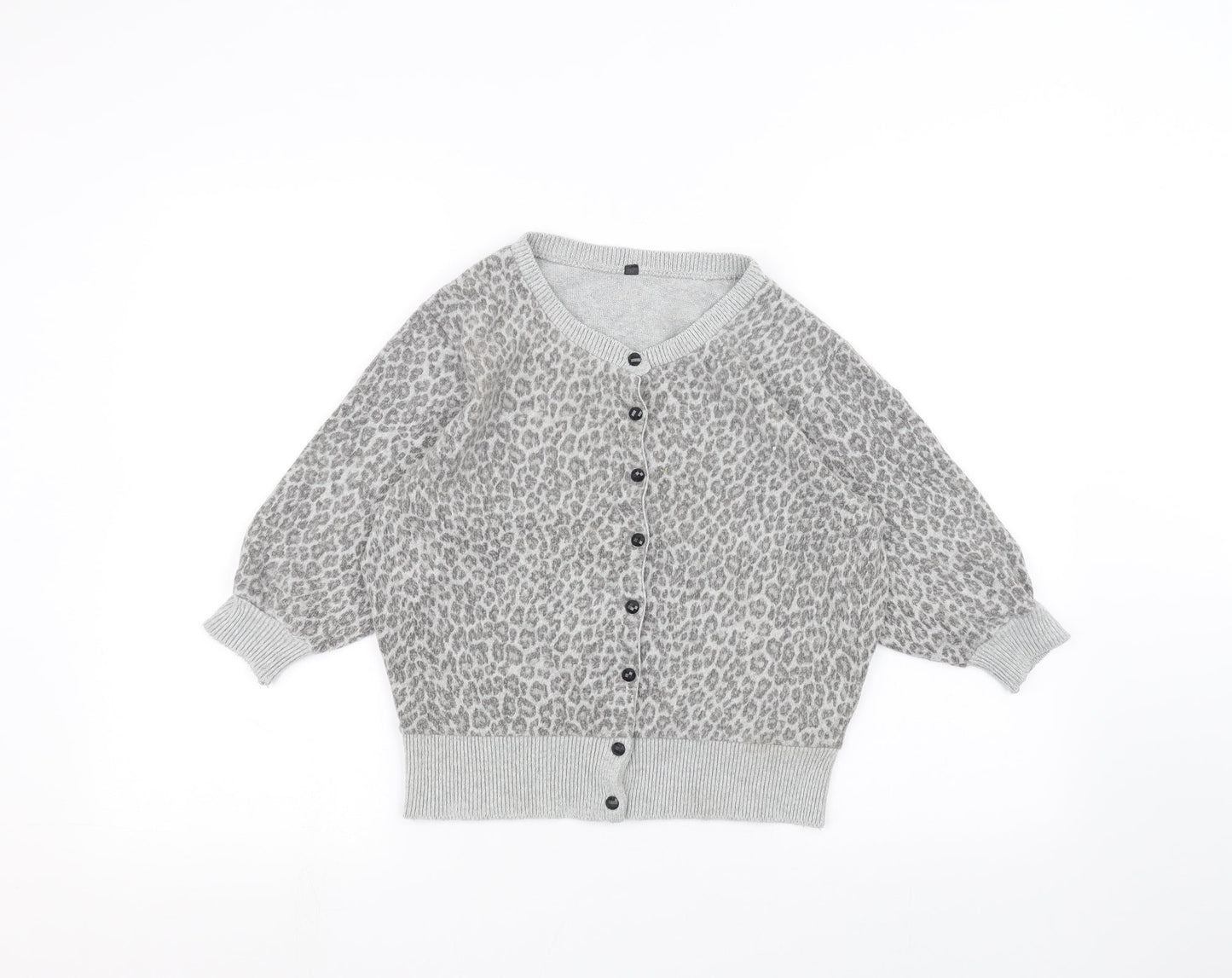 Womens UK Size M Preworn Grey Cardigan Jumper