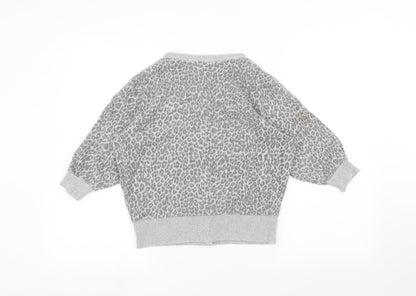 Womens UK Size M Preworn Grey Cardigan Jumper