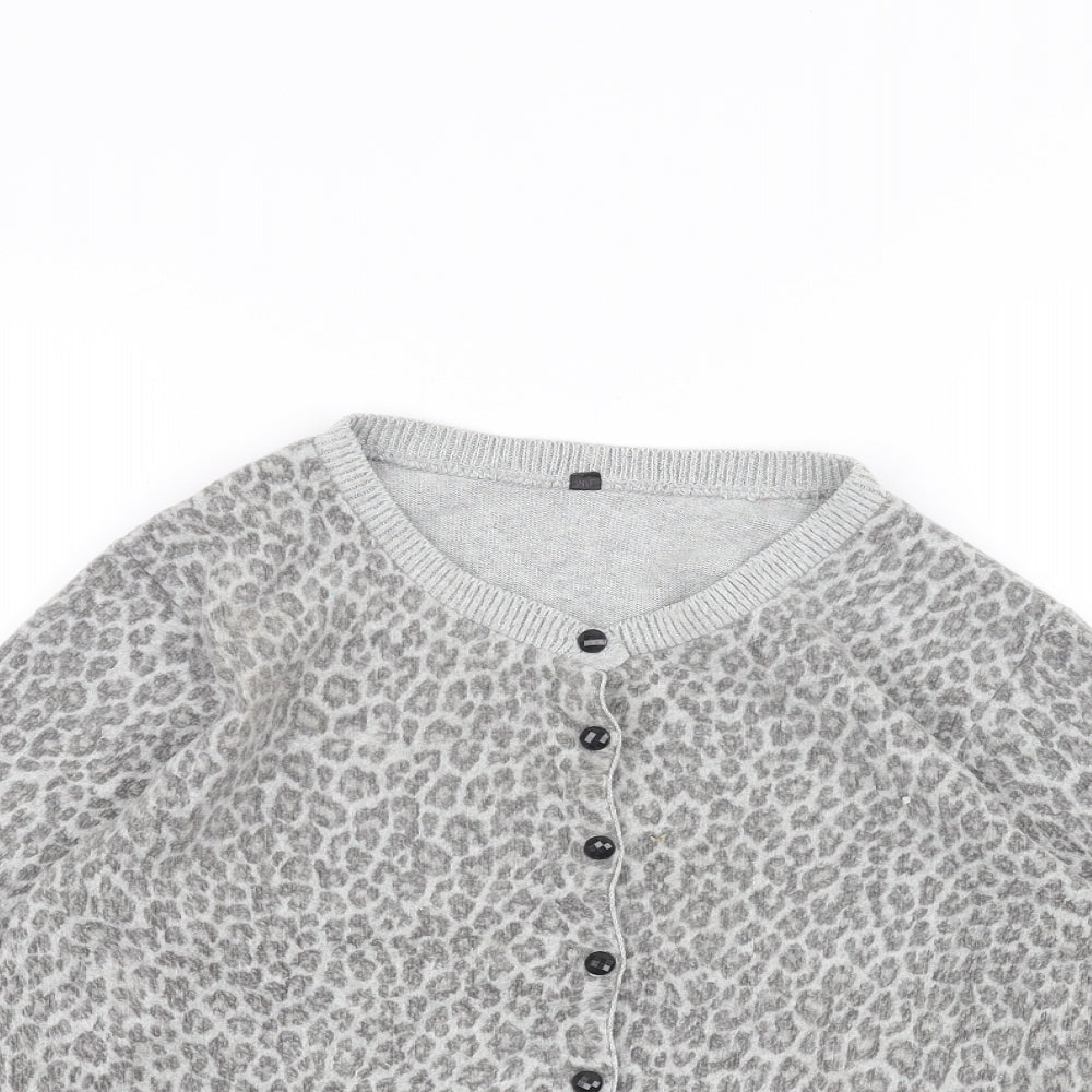 Womens UK Size M Preworn Grey Cardigan Jumper