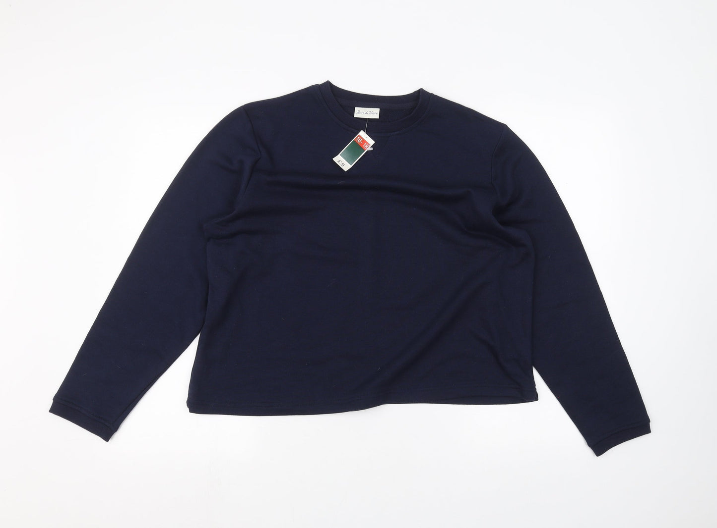 Womens UK Size 16 Joie de vivre Blue Pullover Jumper