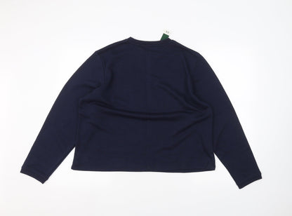 Womens UK Size 16 Joie de vivre Blue Pullover Jumper