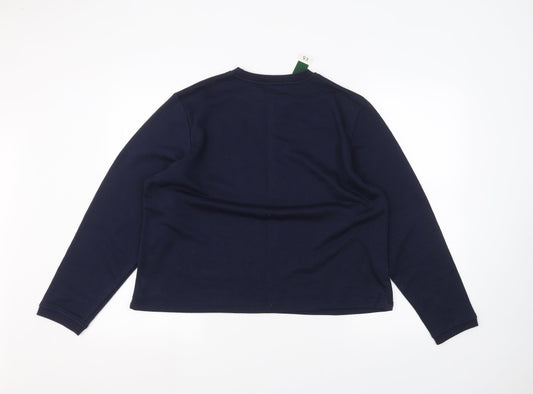 Womens UK Size 16 Joie de vivre Blue Pullover Jumper