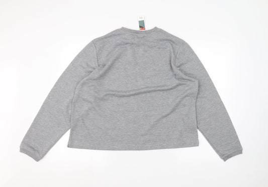 Womens UK Size 16 Joie de vivre Grey Pullover Jumper