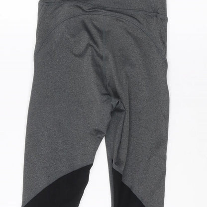 SportFX Womens Grey   Cropped Leggings Size 6 L20 in
