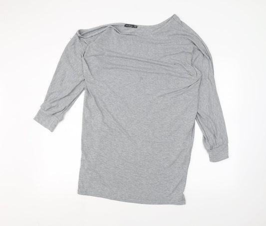 Boohoo Womens Grey   Basic T-Shirt Size 12