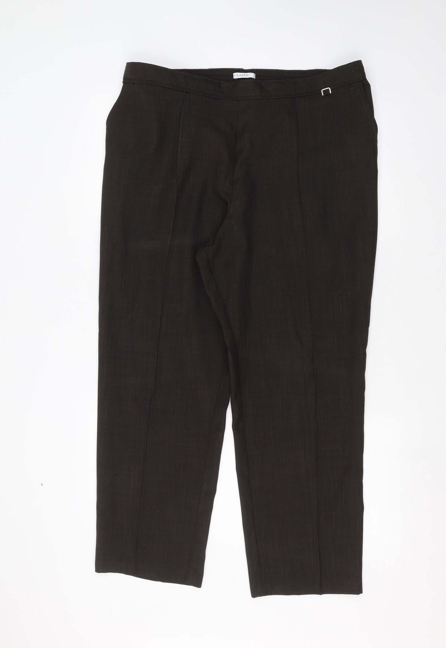 Womens UK Size 18 Marks and Spencer Regular Fit  Brown Trousers