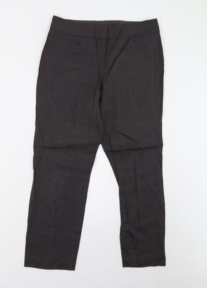 Womens UK Size 10 M&S Regular Fit  Grey Trousers