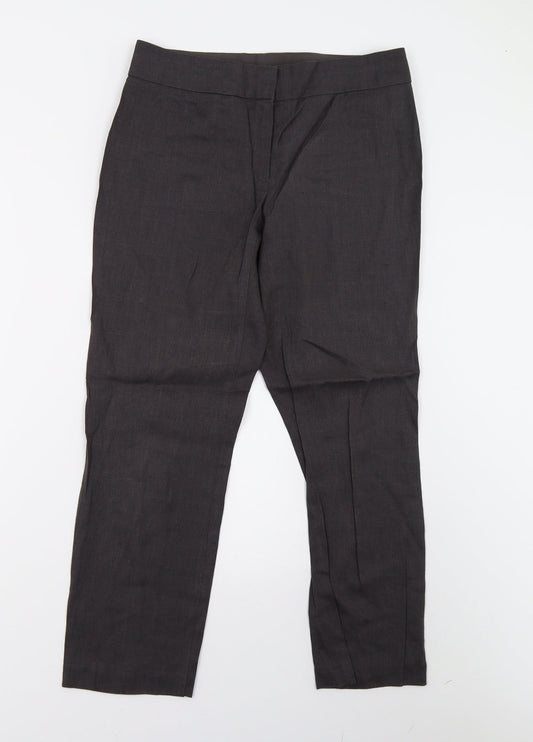 Womens UK Size 10 M&S Regular Fit  Grey Trousers