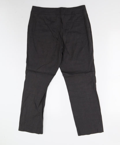 Womens UK Size 10 M&S Regular Fit  Grey Trousers