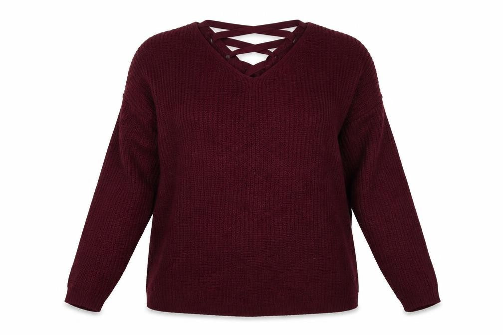 Capsule Womens Red Knit Pullover Jumper Size 14