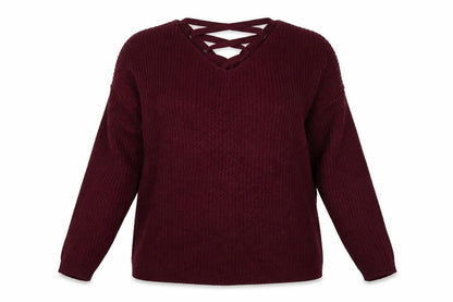 Capsule Womens Red Knit Pullover Jumper Size 14