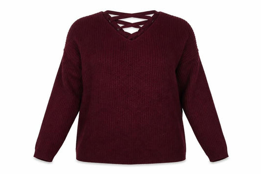 Capsule Womens Red Knit Pullover Jumper Size 14