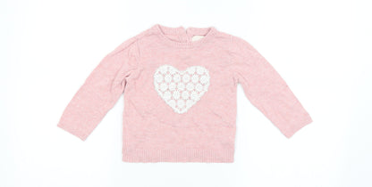 Young Dimension Girls Pink   Cardigan Jumper Size 12-18 Months