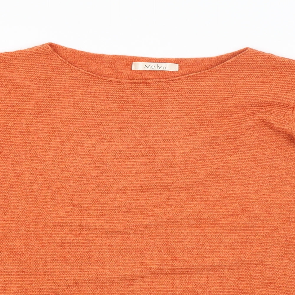 Womens UK Size  MEILY Orange Pullover Jumper