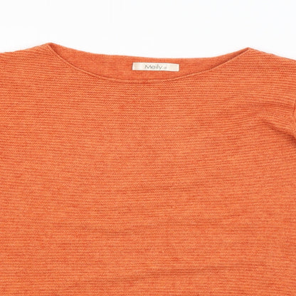 Womens UK Size  MEILY Orange Pullover Jumper
