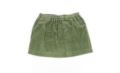 Preworn Girls Green Spotted  A-Line Skirt