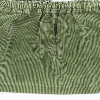 Preworn Girls Green Spotted  A-Line Skirt