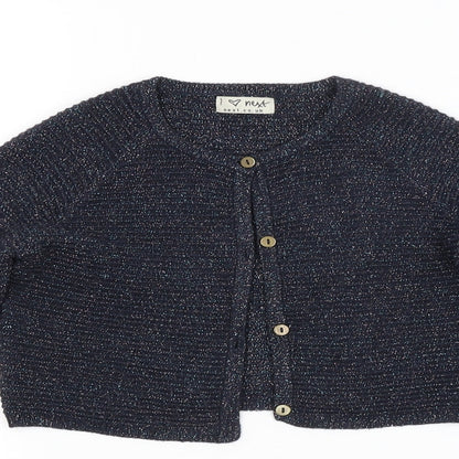 NEXT Girls Multicoloured Striped  Cardigan Jumper Size 7 Years