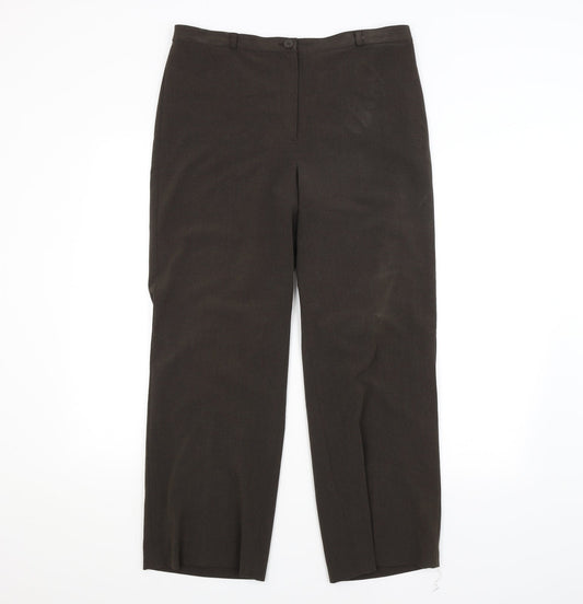 Debenhams Womens Brown   Trousers  Size 14 L27 in