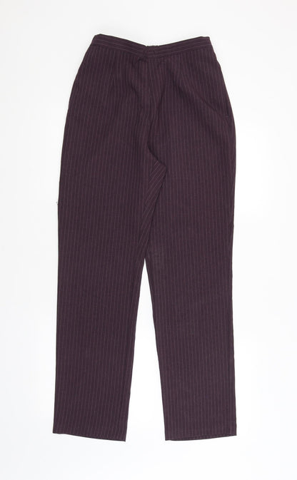 Daxon Womens Purple Striped  Trousers  Size 12 L29 in