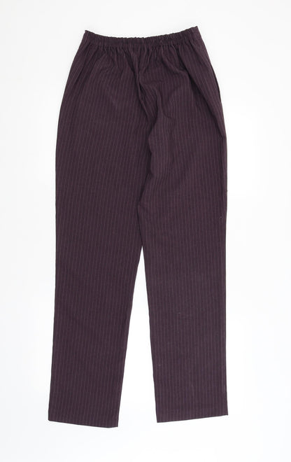 Daxon Womens Purple Striped  Trousers  Size 12 L29 in