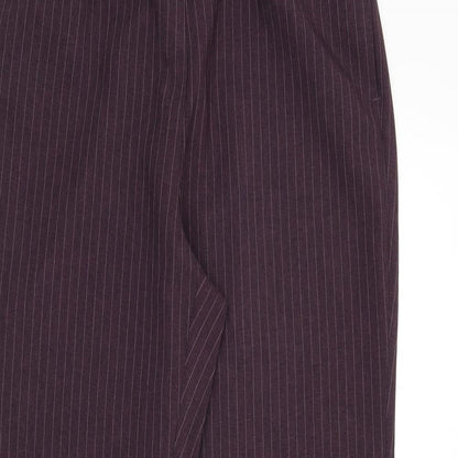 Daxon Womens Purple Striped  Trousers  Size 12 L29 in