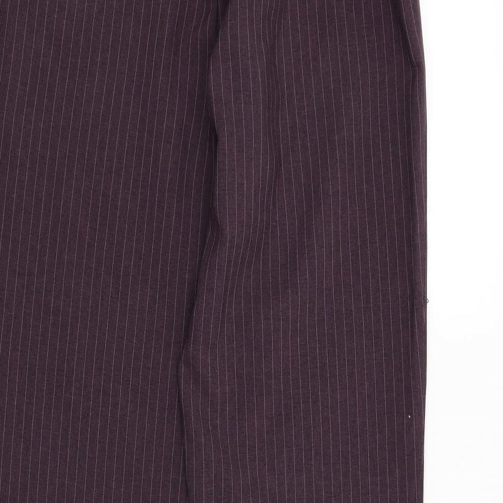Daxon Womens Purple Striped  Trousers  Size 12 L29 in
