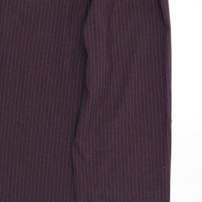 Daxon Womens Purple Striped  Trousers  Size 12 L29 in
