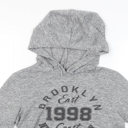 New Look Girls Grey   Pullover Hoodie Size 9 Years