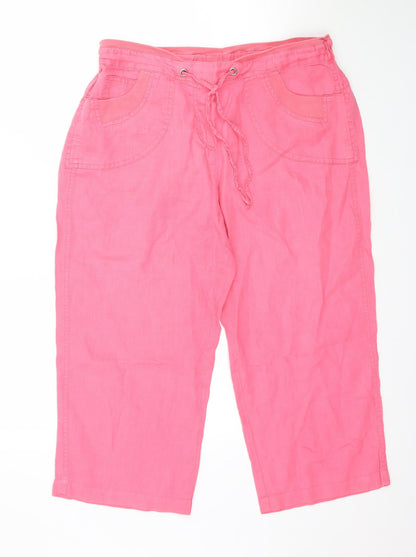 Preworn Womens Pink   Capri Trousers Size L L21 in