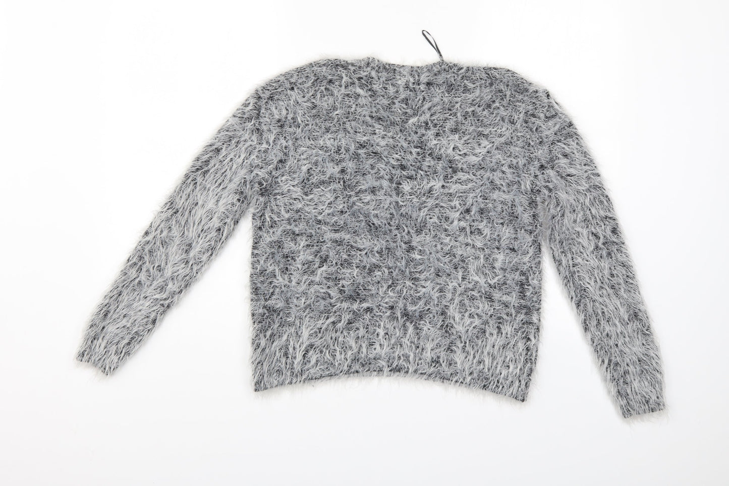 Womens UK Size M Divided Grey Pullover Jumper