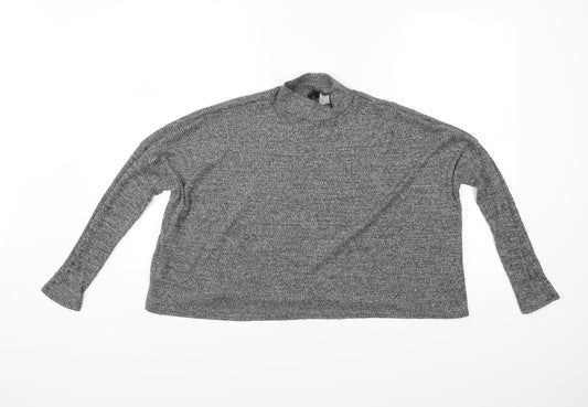 Womens UK Size M Divided Grey Pullover Jumper