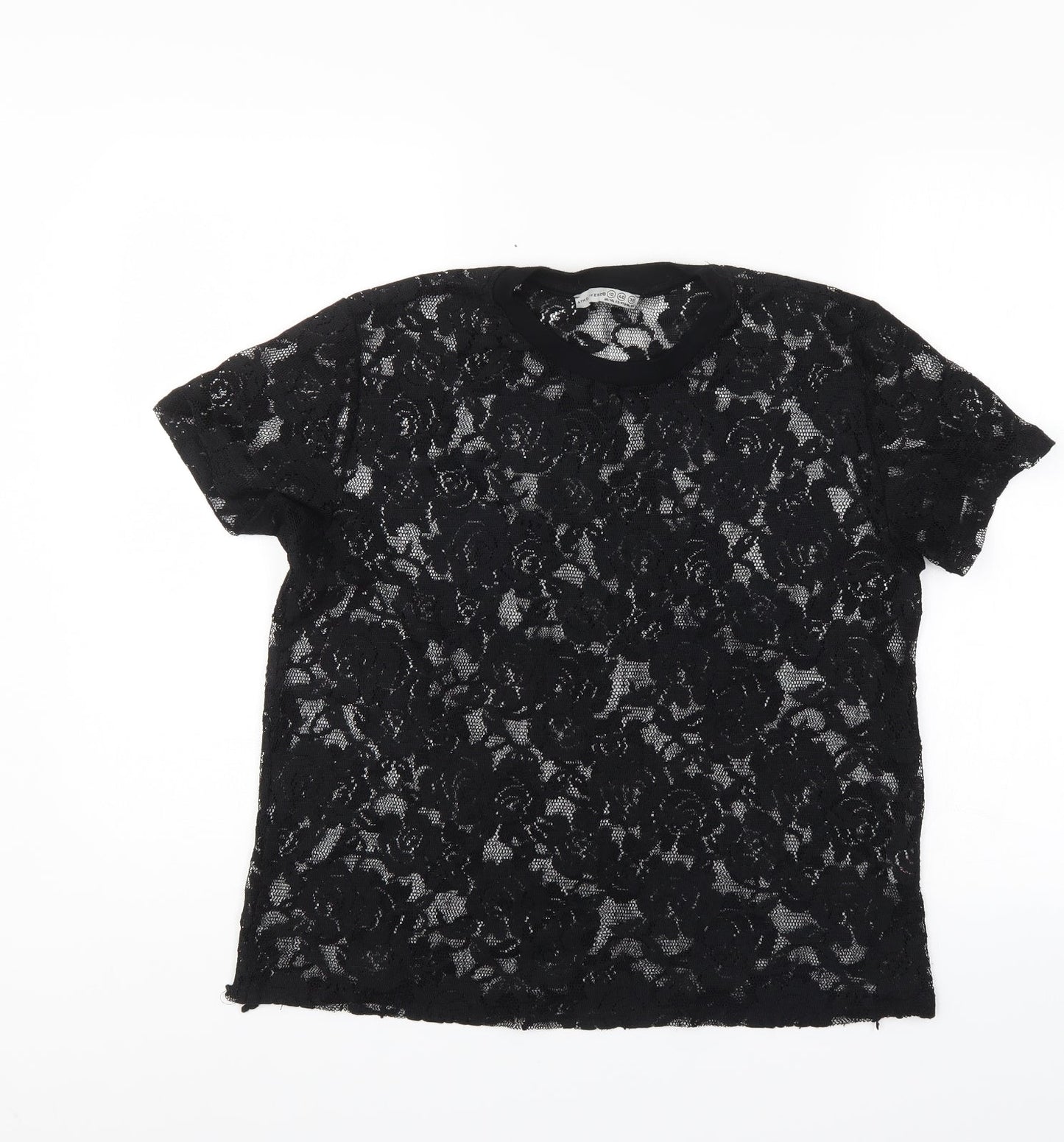 Womens UK Size 12 Atmosphere Black Basic Blouse
