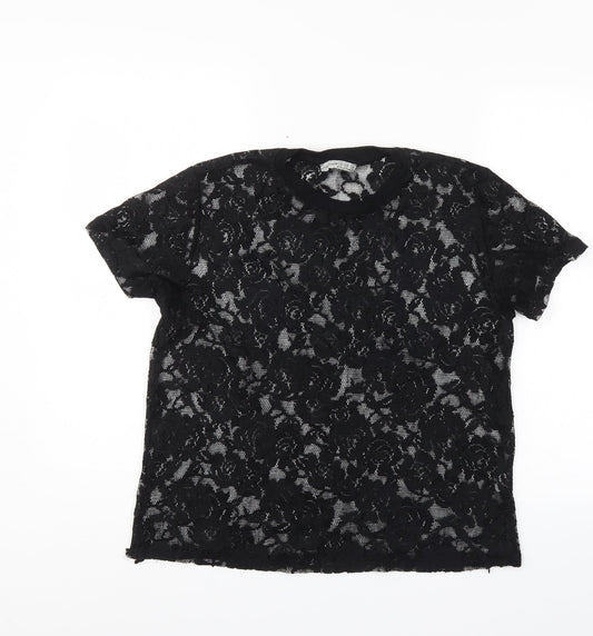 Womens UK Size 12 Atmosphere Black Basic Blouse