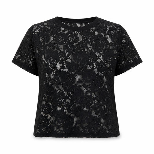 Front view of Atmosphere women’s black floral basic blouse, size UK 12