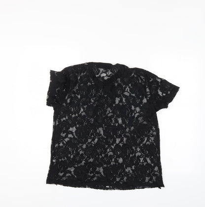 Womens UK Size 12 Atmosphere Black Basic Blouse