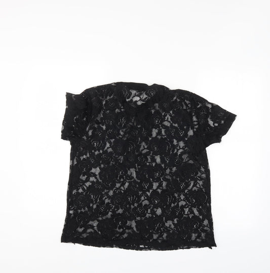 Womens UK Size 12 Atmosphere Black Basic Blouse