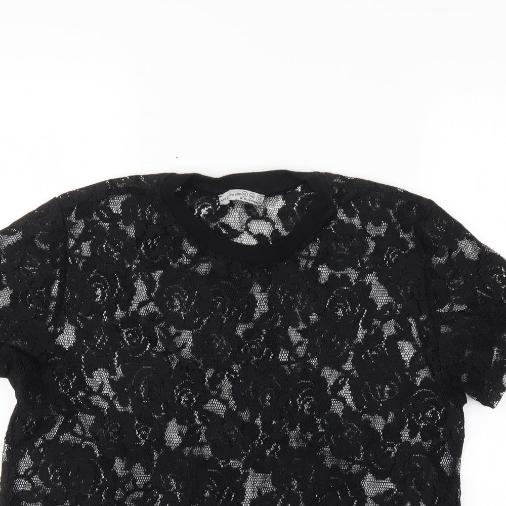 Womens UK Size 12 Atmosphere Black Basic Blouse