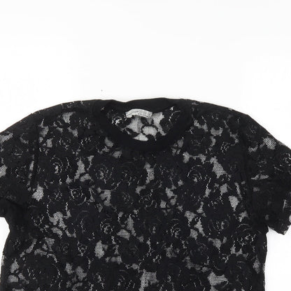 Womens UK Size 12 Atmosphere Black Basic Blouse