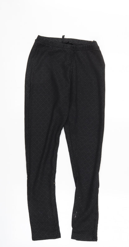Top Shop Womens Black   Cropped Leggings Size 10 L25 in