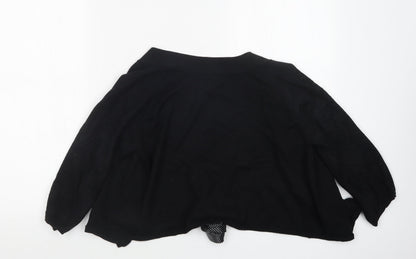 Love  Womens Black  Knit Cardigan Jumper Size 16