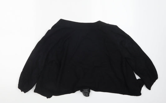 Love  Womens Black  Knit Cardigan Jumper Size 16