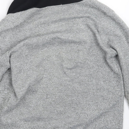 Womens UK Size S Classic Grey Cardigan Jumper